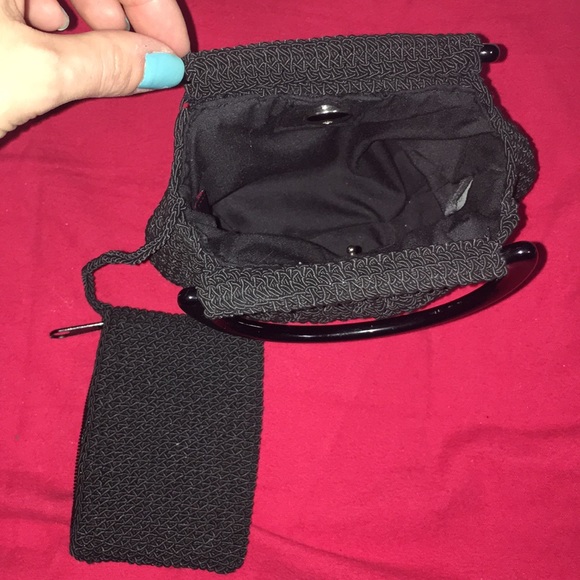 Mini black bag with coin purse - Picture 4 of 8